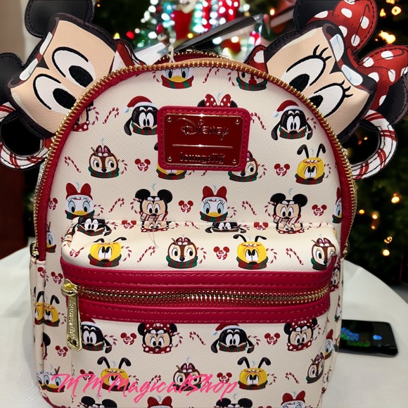 Disney Hot Cocoa AOP Mini Backpack with Headband Combo with Matching Zip Wallet - Picture 4 of 9